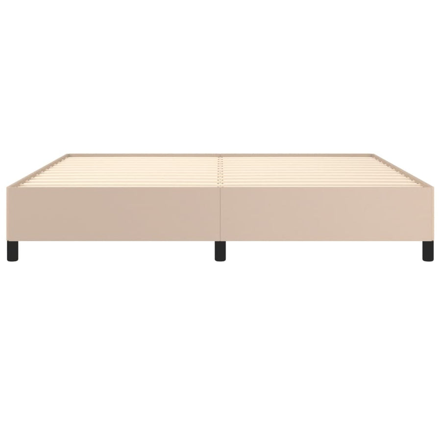 Bedframe kunstleer cappuccinokleurig 200x200 cm 200 x 200 cm 35 cm