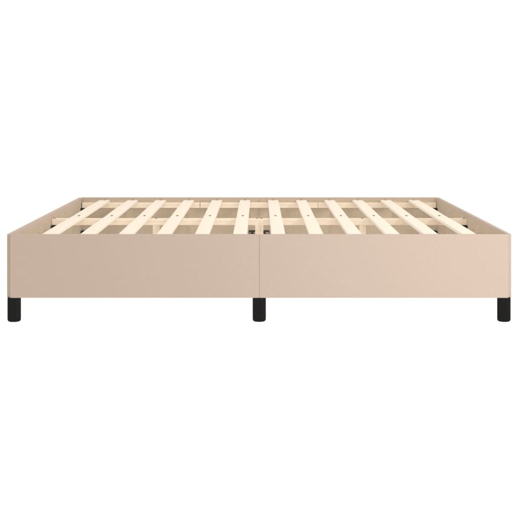 Bedframe kunstleer cappuccinokleurig 200x200 cm 200 x 200 cm 35 cm