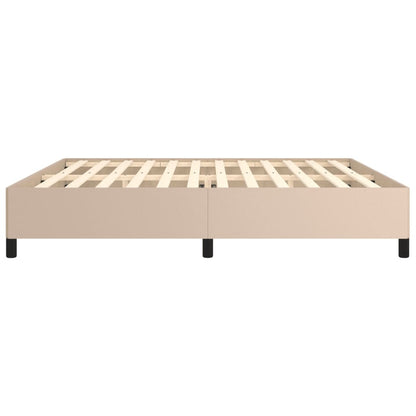 Bedframe kunstleer cappuccinokleurig 200x200 cm 200 x 200 cm 35 cm