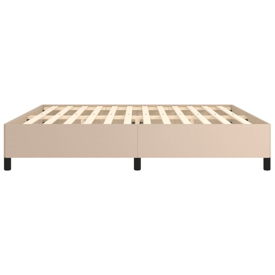 Bedframe kunstleer cappuccinokleurig 200x200 cm 200 x 200 cm 35 cm