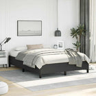 Bedframe 152x203 cm zwart kunstleer
