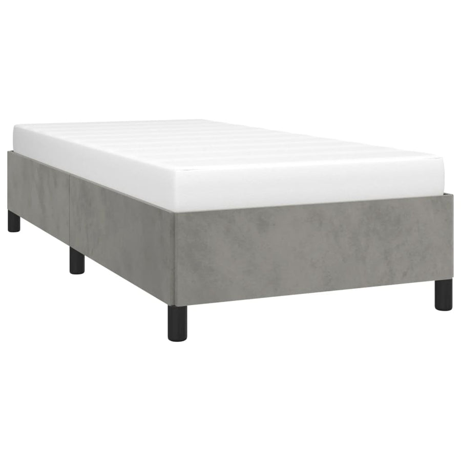 Bedframe Fluweel Lichtgrijs 80 x 200 cm 35 cm