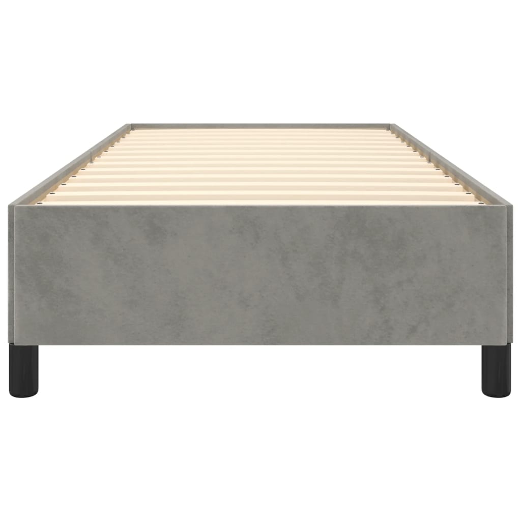 Bedframe Fluweel Lichtgrijs 80 x 200 cm 35 cm