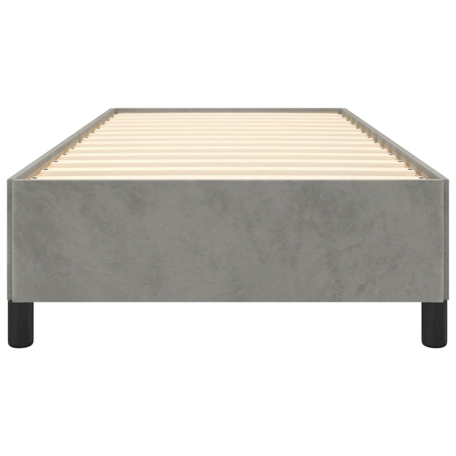 Bedframe Fluweel Lichtgrijs 80 x 200 cm 35 cm