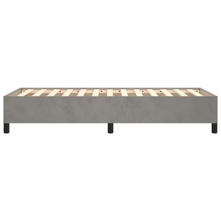 Bedframe Fluweel Lichtgrijs 80 x 200 cm 35 cm