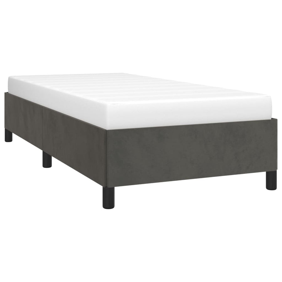 Bedframe Fluweel Donkergrijs 80 x 200 cm 35 cm