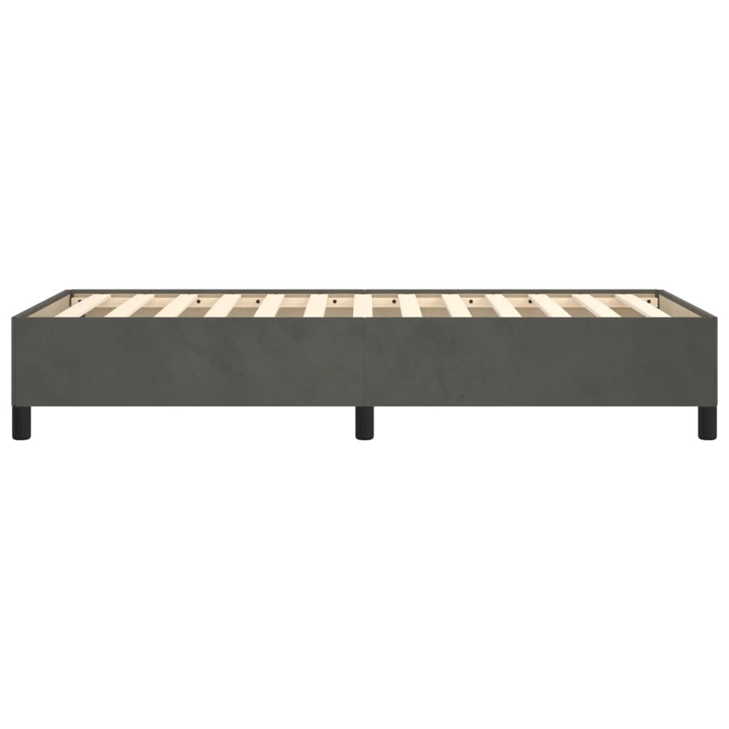 Bedframe Fluweel Donkergrijs 80 x 200 cm 35 cm