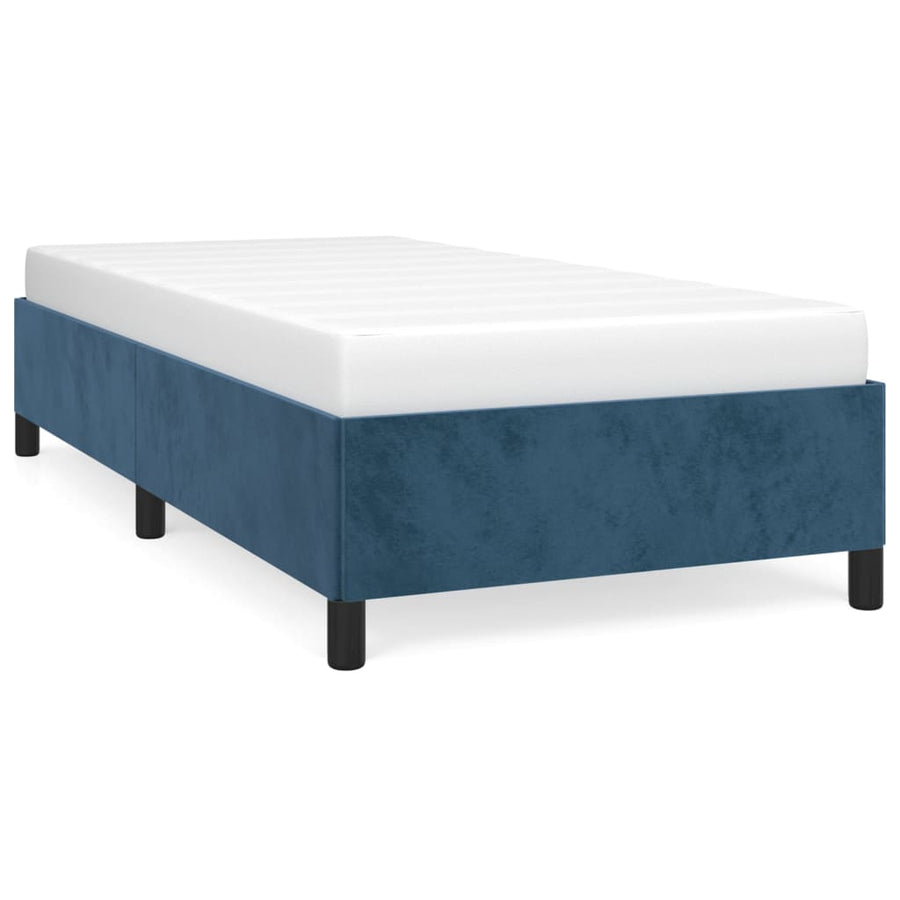 Bedframe Fluweel Donkerblauw 80 x 200 cm 35 cm