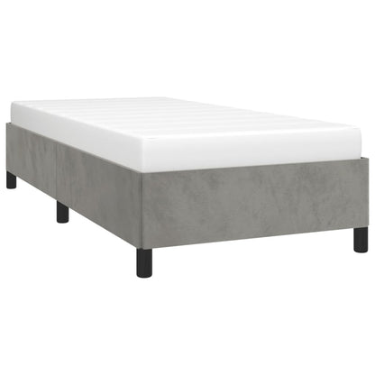 Bedframe Fluweel Lichtgrijs 90 x 190 cm 35 cm