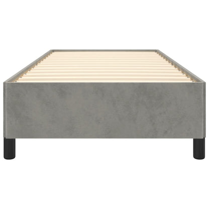 Bedframe Fluweel Lichtgrijs 90 x 190 cm 35 cm