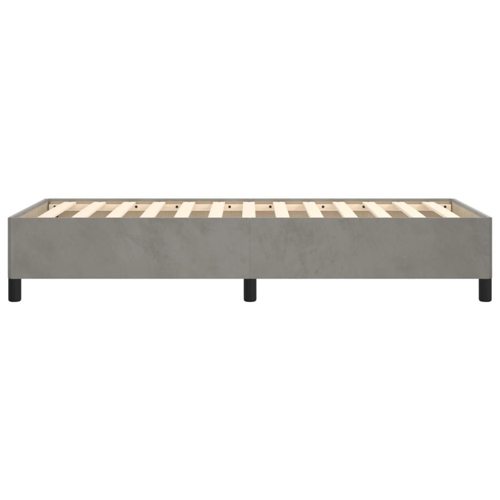 Bedframe Fluweel Lichtgrijs 90 x 190 cm 35 cm