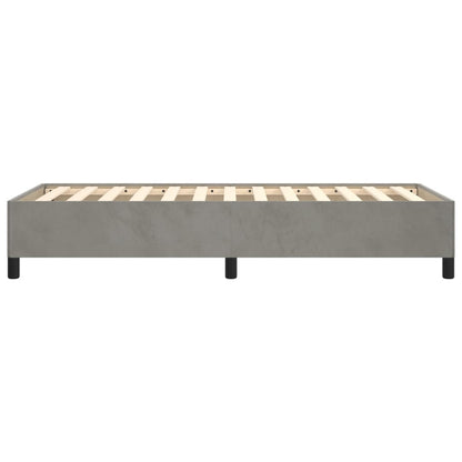 Bedframe Fluweel Lichtgrijs 90 x 190 cm 35 cm