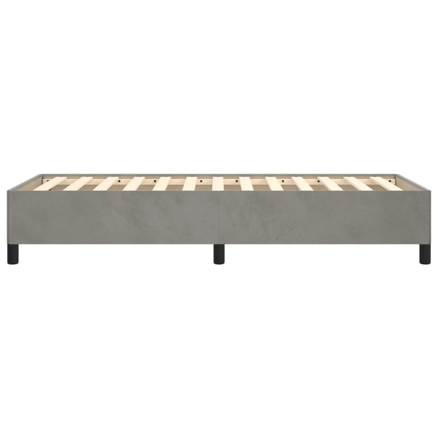 Bedframe Fluweel Lichtgrijs 90 x 190 cm 35 cm