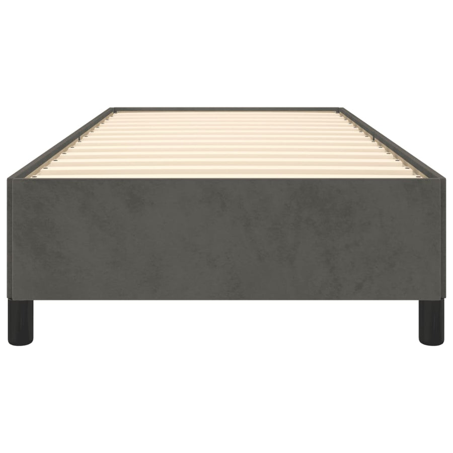 Bedframe Fluweel Donkergrijs 90 x 190 cm 35 cm