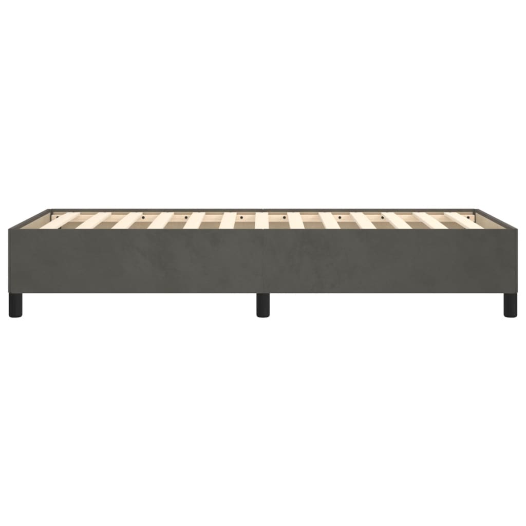 Bedframe Fluweel Donkergrijs 90 x 190 cm 35 cm