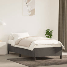 Bedframe Fluweel Donkergrijs 90 x 190 cm 35 cm