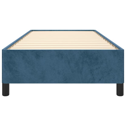 Bedframe Fluweel Donkerblauw 90 x 190 cm 35 cm