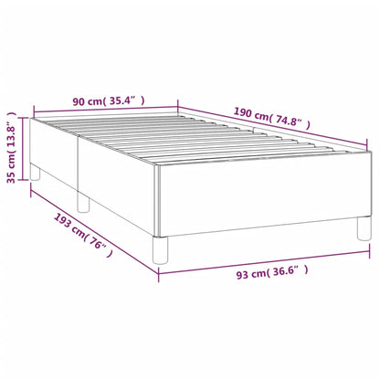 Bedframe Fluweel Donkerblauw 90 x 190 cm 35 cm