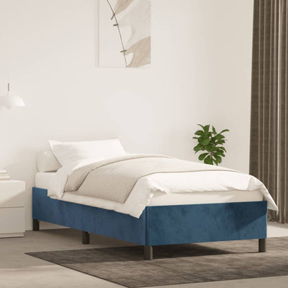 Bedframe Fluweel Donkerblauw 90 x 190 cm 35 cm