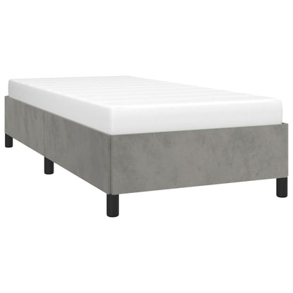 Bedframe Fluweel Lichtgrijs 90 x 200 cm 35 cm