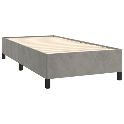 Bedframe Fluweel Lichtgrijs 90 x 200 cm 35 cm