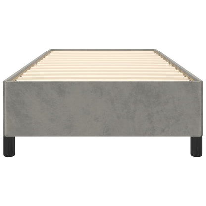 Bedframe Fluweel Lichtgrijs 90 x 200 cm 35 cm