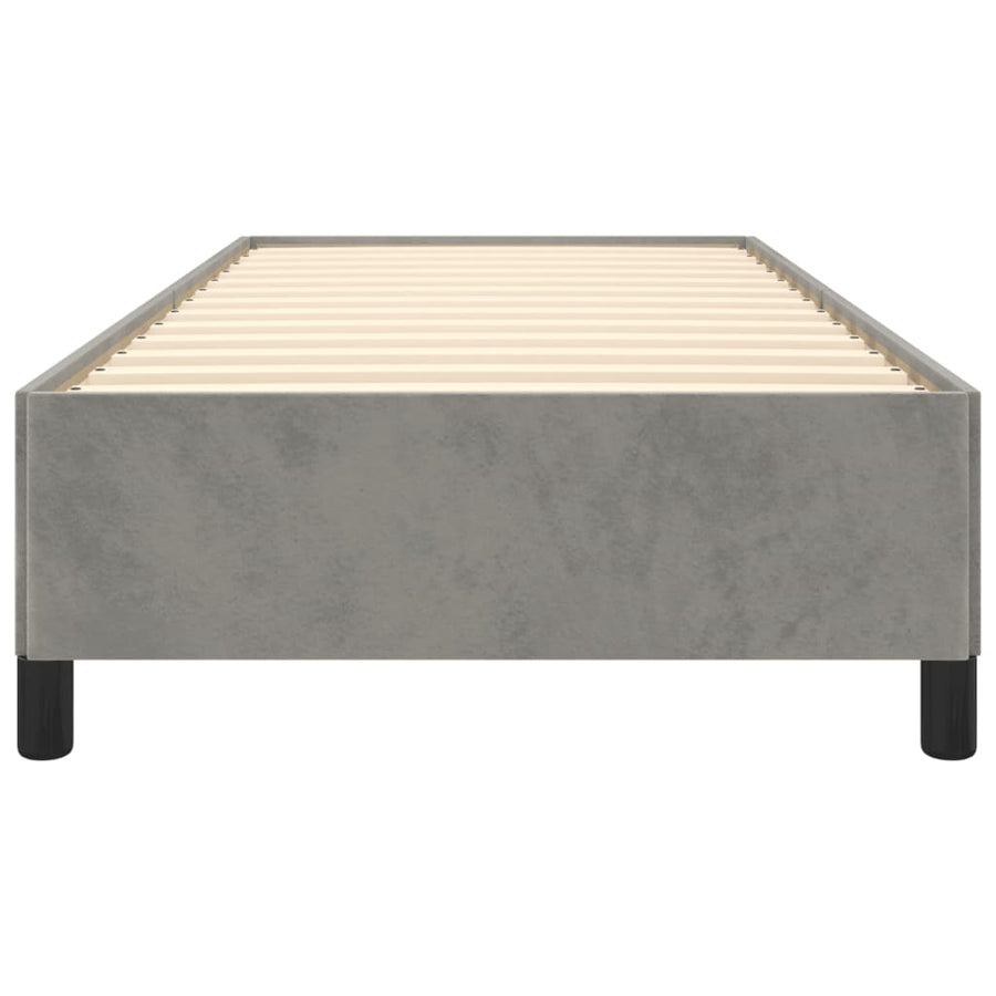 Bedframe Fluweel Lichtgrijs 90 x 200 cm 35 cm
