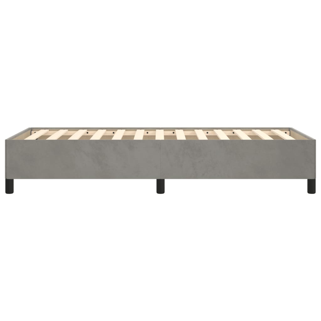 Bedframe Fluweel Lichtgrijs 90 x 200 cm 35 cm
