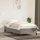 Bedframe 90x200 cm fluweel lichtgrijs