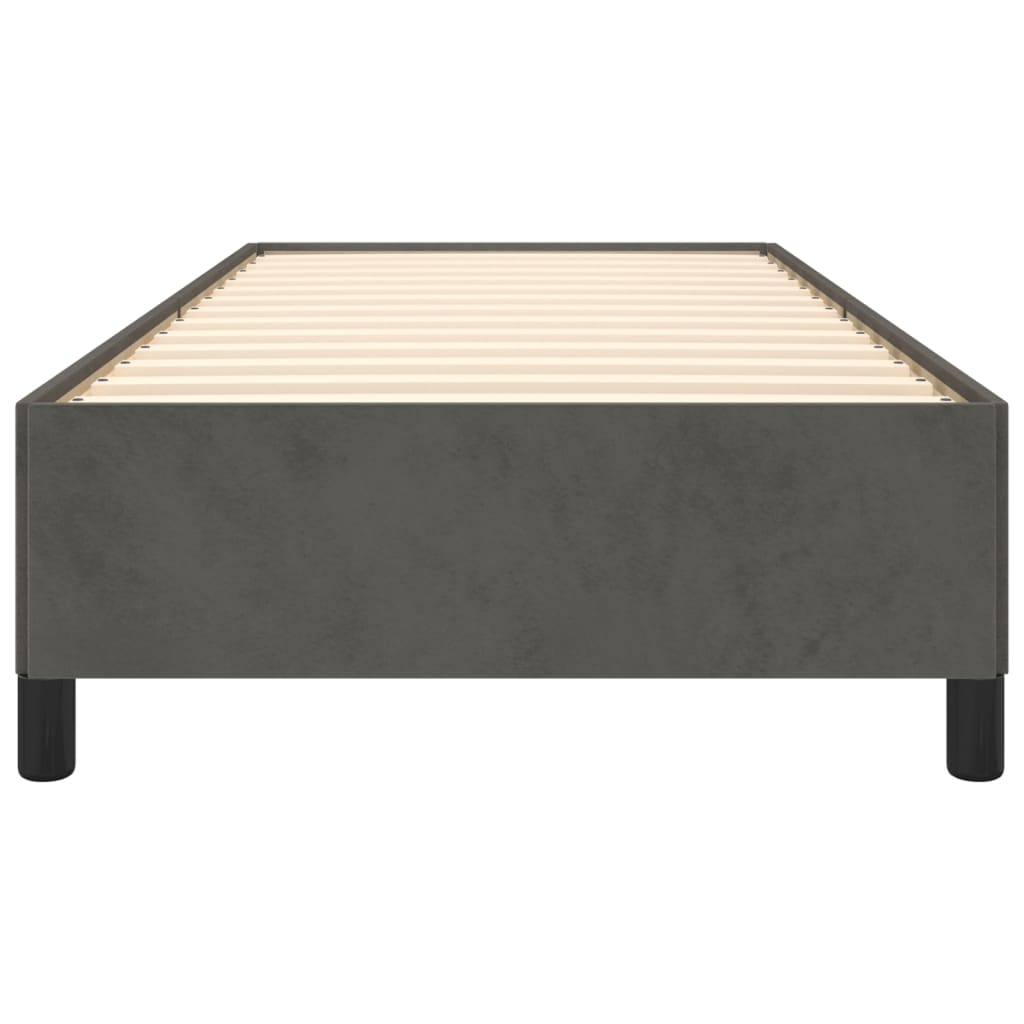 Bedframe Fluweel Donkergrijs 90 x 200 cm 35 cm