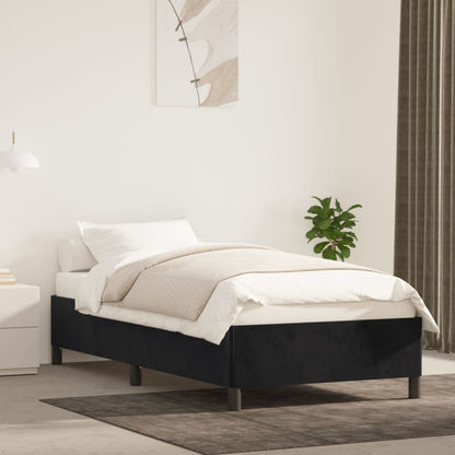 Bedframe Fluweel Zwart 90 x 200 cm 35 cm