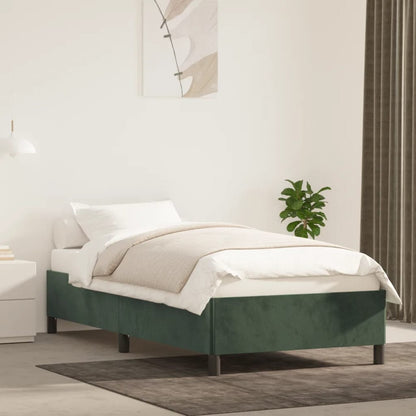 Bedframe Fluweel Donkergroen 90 x 200 cm 35 cm