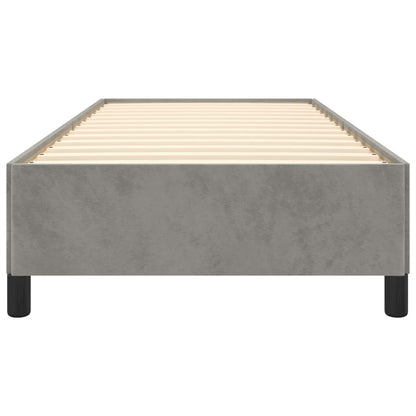 Bedframe Fluweel Lichtgrijs 100 x 200 cm 35 cm