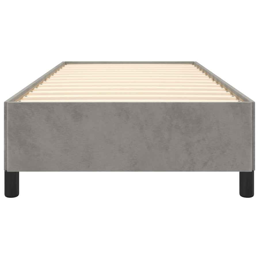 Bedframe Fluweel Lichtgrijs 100 x 200 cm 35 cm