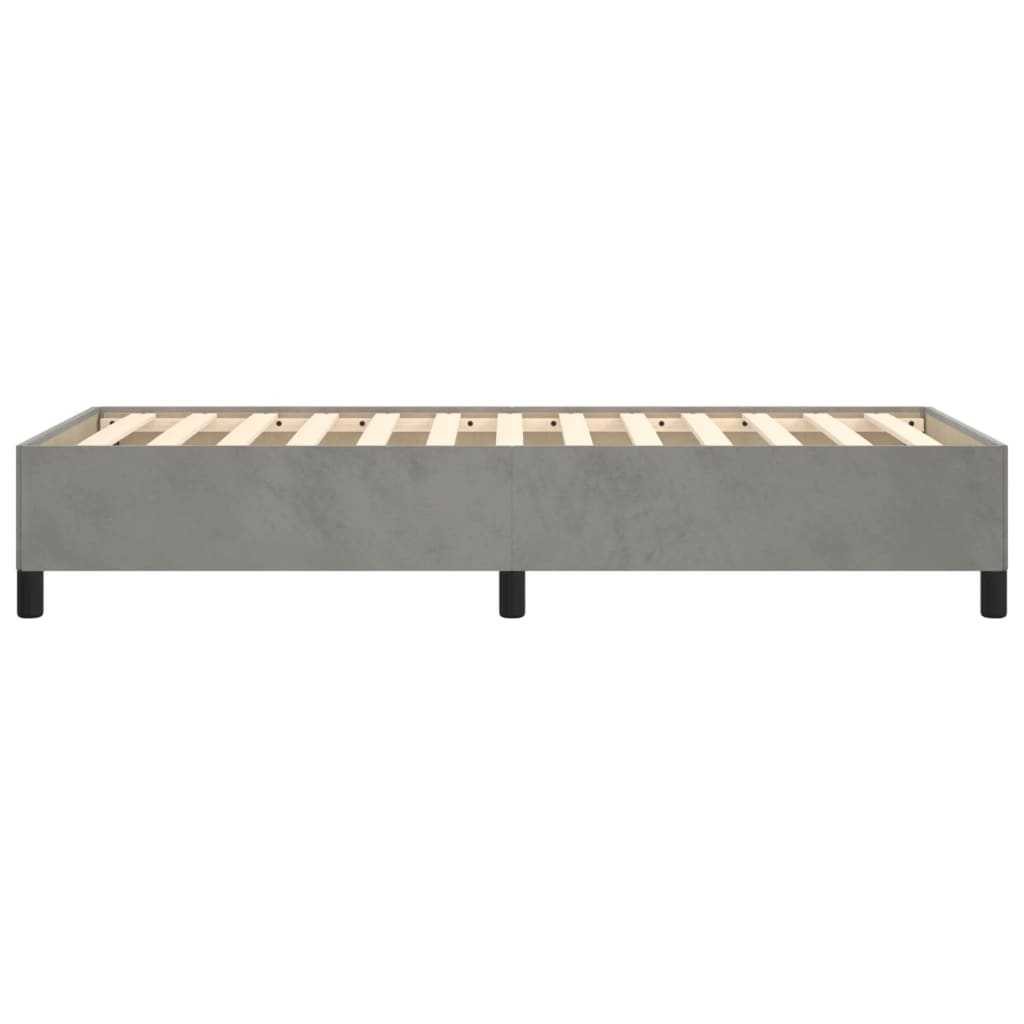 Bedframe Fluweel Lichtgrijs 100 x 200 cm 35 cm