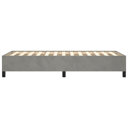 Bedframe Fluweel Lichtgrijs 100 x 200 cm 35 cm
