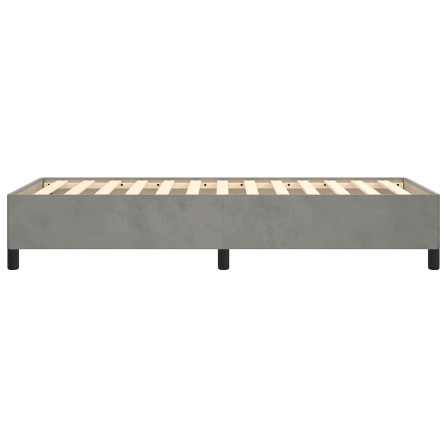 Bedframe Fluweel Lichtgrijs 100 x 200 cm 35 cm