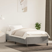 Bedframe 100x200 cm fluweel lichtgrijs