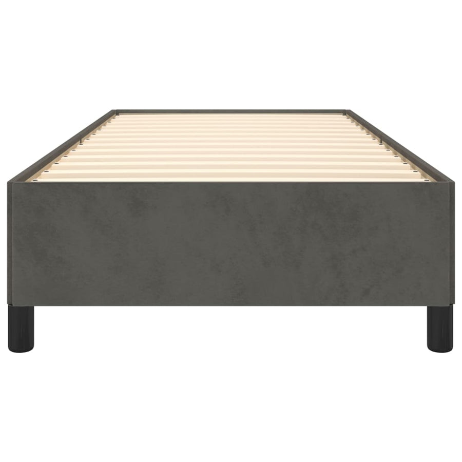 Bedframe Fluweel Donkergrijs 100 x 200 cm 35 cm