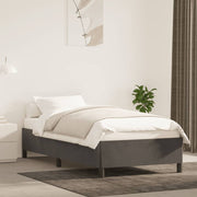 Bedframe 100x200 cm fluweel donkergrijs