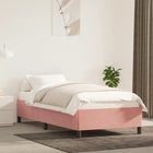 Bedframe Fluweel Roze 100 x 200 cm 35 cm