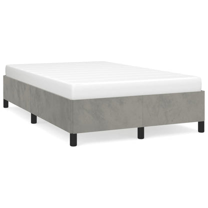 Bedframe Fluweel Lichtgrijs 120 x 200 cm 35 cm