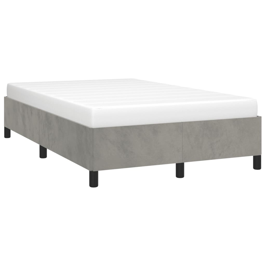 Bedframe Fluweel Lichtgrijs 120 x 200 cm 35 cm