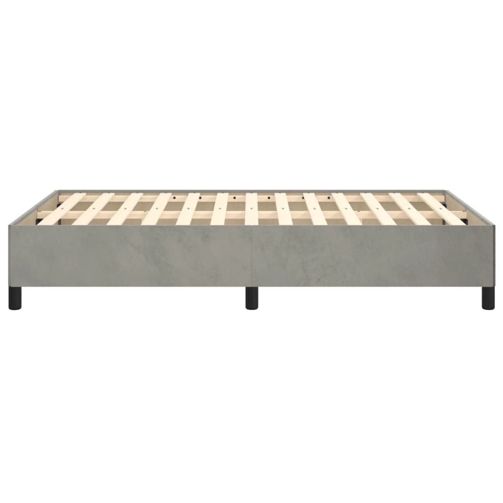 Bedframe Fluweel Lichtgrijs 120 x 200 cm 35 cm