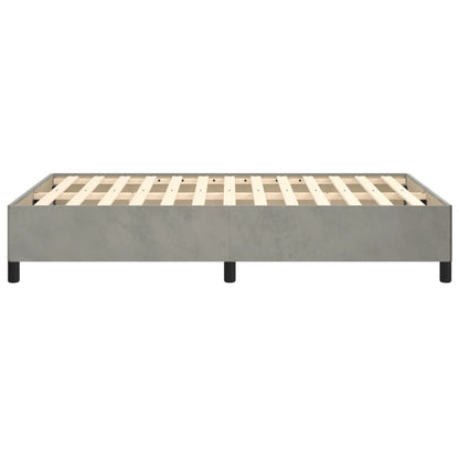 Bedframe Fluweel Lichtgrijs 120 x 200 cm 35 cm