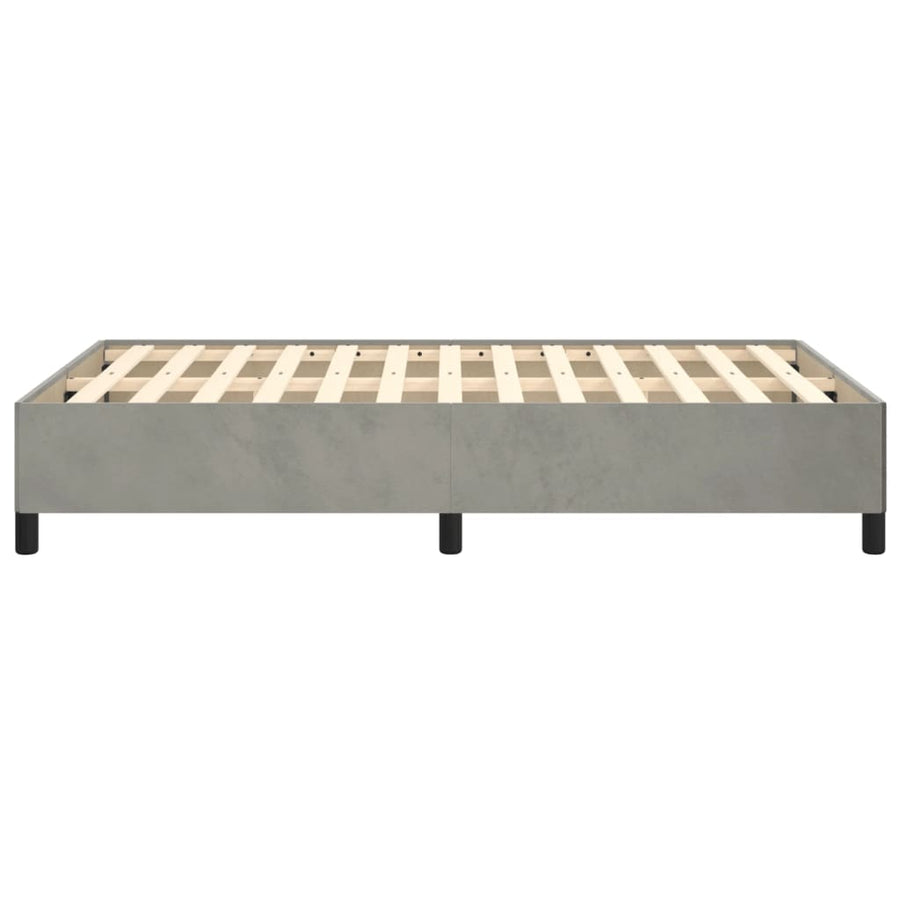 Bedframe Fluweel Lichtgrijs 120 x 200 cm 35 cm