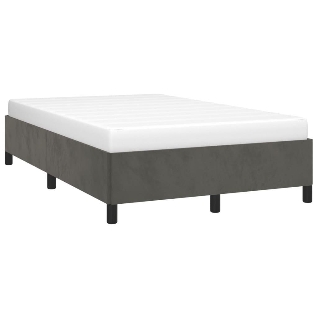 Bedframe Fluweel Donkergrijs 120 x 200 cm 35 cm
