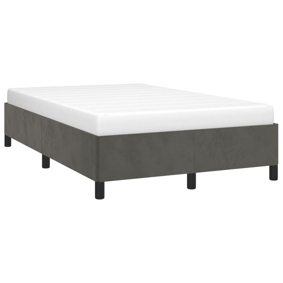 Bedframe Fluweel Donkergrijs 120 x 200 cm 35 cm