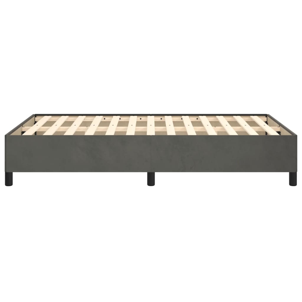 Bedframe Fluweel Donkergrijs 120 x 200 cm 35 cm