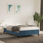 Bedframe fluweel donkerblauw 120x200 cm 120 x 200 cm 35 cm